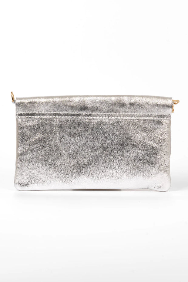 Britta Metallic Clutch in Silver or Gold