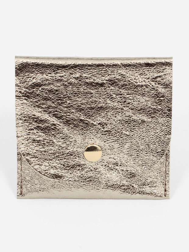 Metallic Leather Card Holder