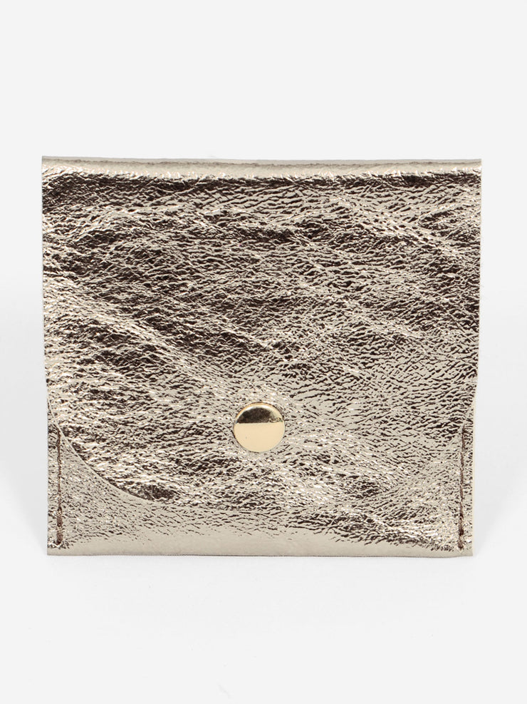 Metallic Leather Card Holder