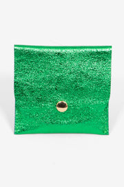 Metallic Leather Card Holder