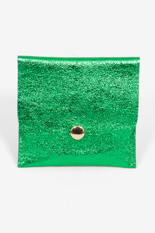 Metallic Leather Card Holder