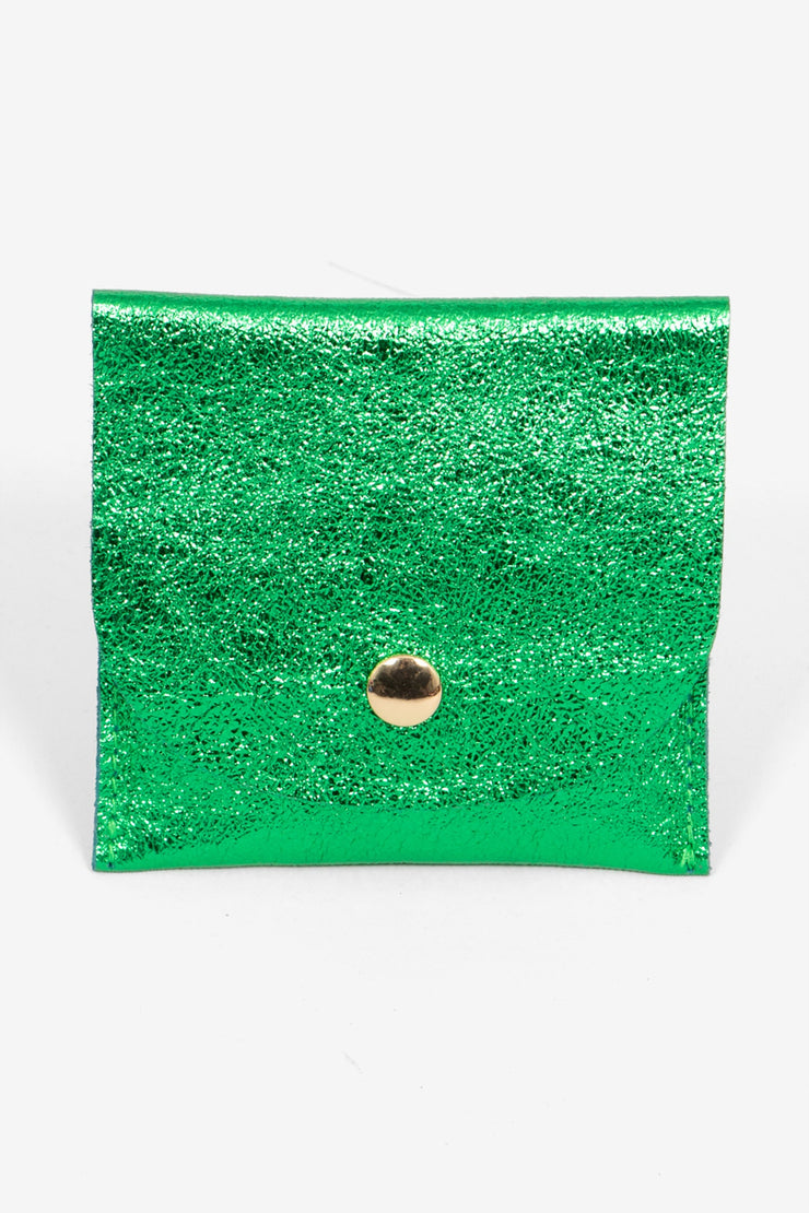 Metallic Leather Card Holder