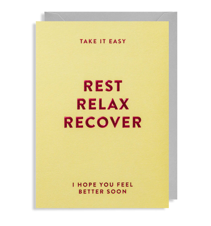 Rest Relax Recover Card