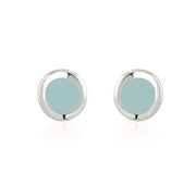 Coral & Mint Neon Pastel Blue Studs