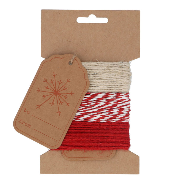 Red & White String Set with Tags