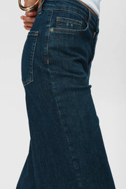 Numph Nuparis Cropped Jeans - Dark Blue Denim