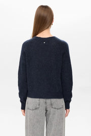 Numph Nuriette V Neck Dark Blue Cardigan