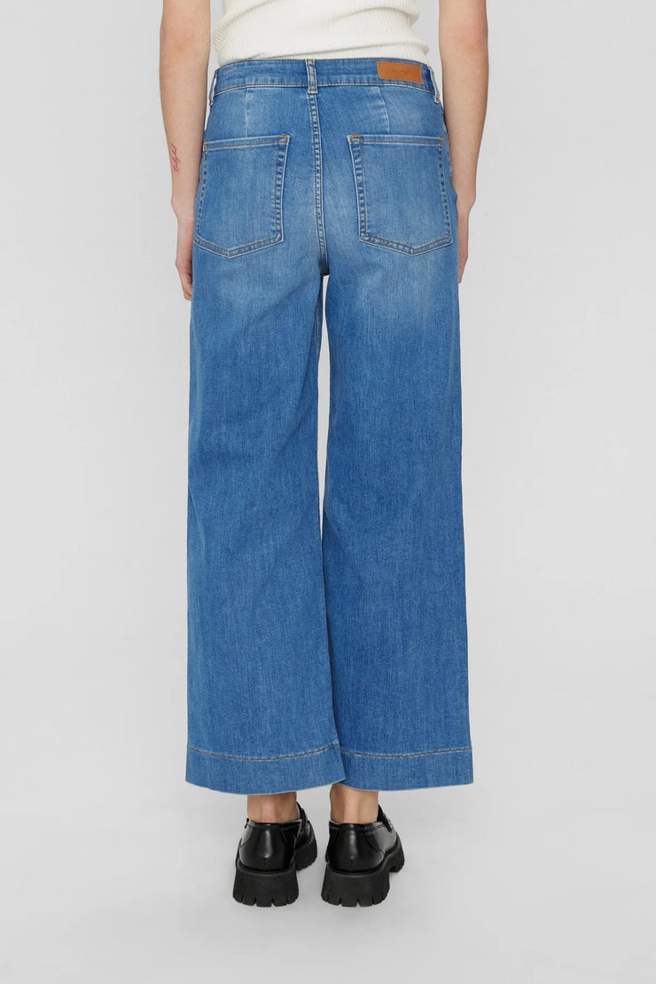 Numph Nuparis Cropped Jeans - Light Blue Denim