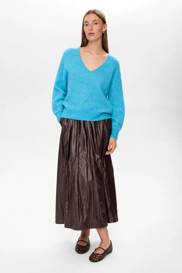 Numph Nuriette V Neck Aquarius Jumper