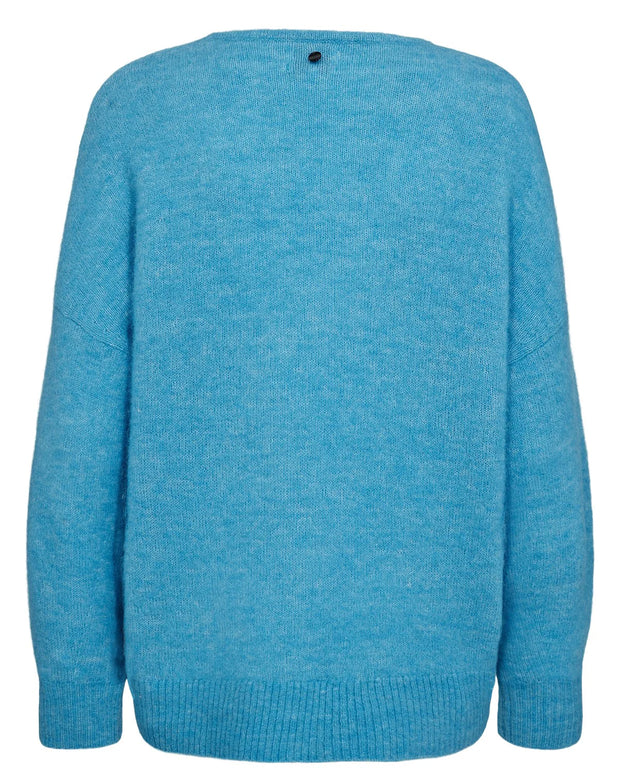 Numph Nuriette V Neck Aquarius Jumper