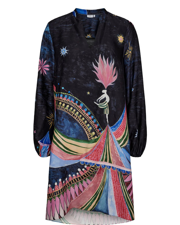 Numph Nustarla Short Dress - Obsidian