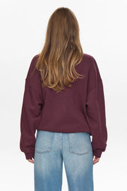 Numph Nubissa Oversized Sweatshirt - Winetasting