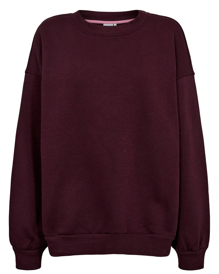 Numph Nubissa Oversized Sweatshirt - Winetasting