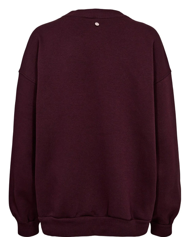 Numph Nubissa Oversized Sweatshirt - Winetasting