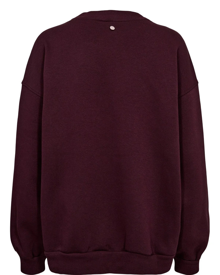 Numph Nubissa Oversized Sweatshirt - Winetasting