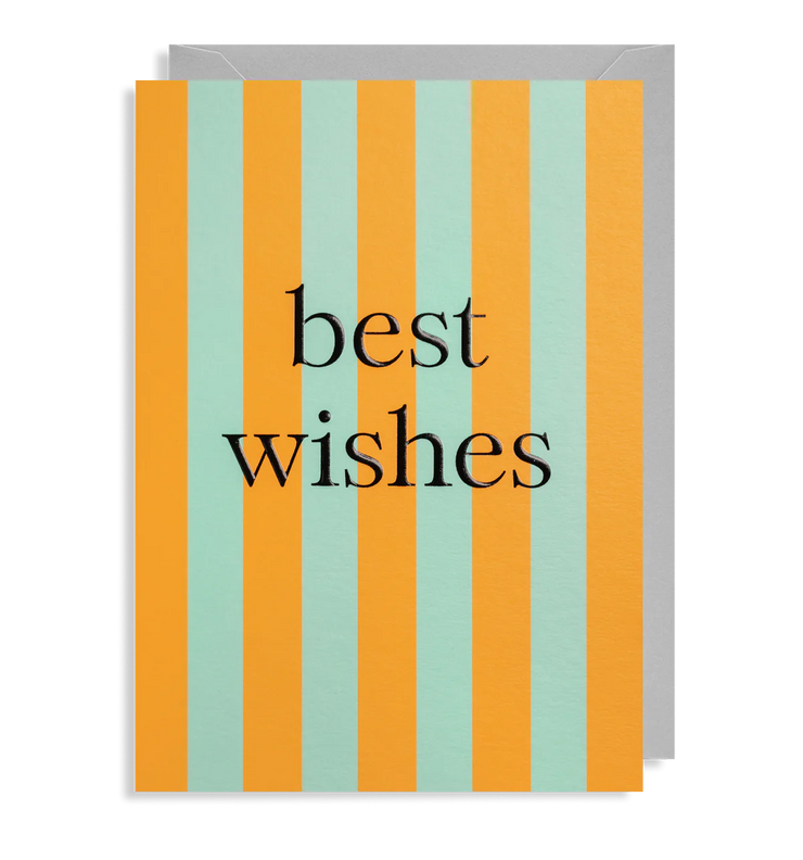 Striped Best Wishes Card