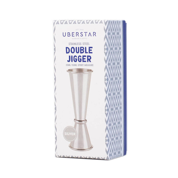 Double Jigger Stainless Spirit Measure 25ml/50ml - Silver