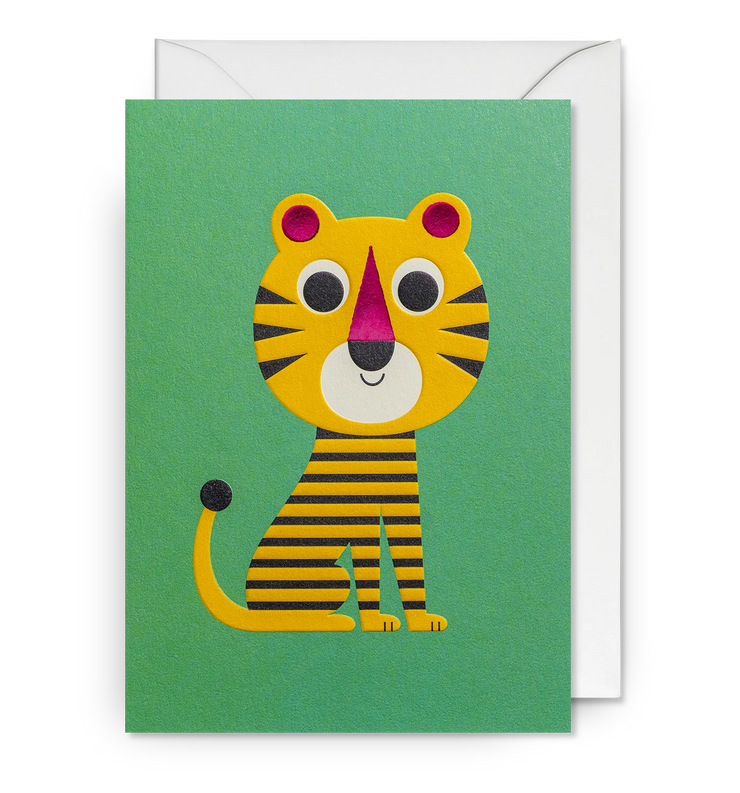 Stripy Tiger Greeting Card