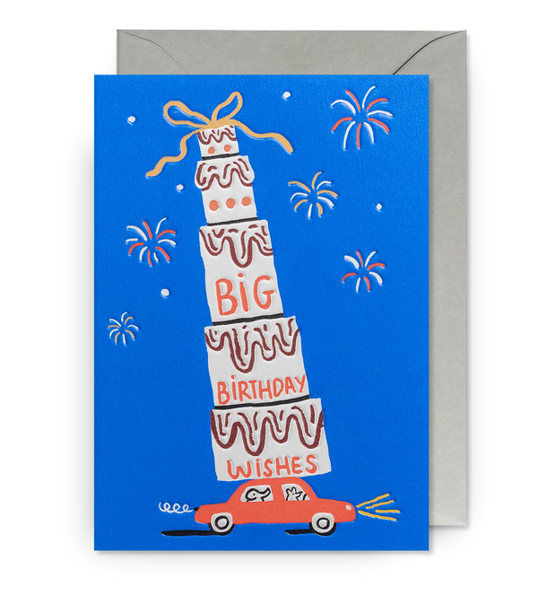 Big Towering Cake Birthday Card