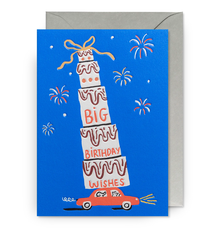 Big Towering Cake Birthday Card