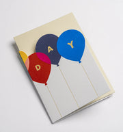 Happy Birthday Balloons Fold Out Concertina Card