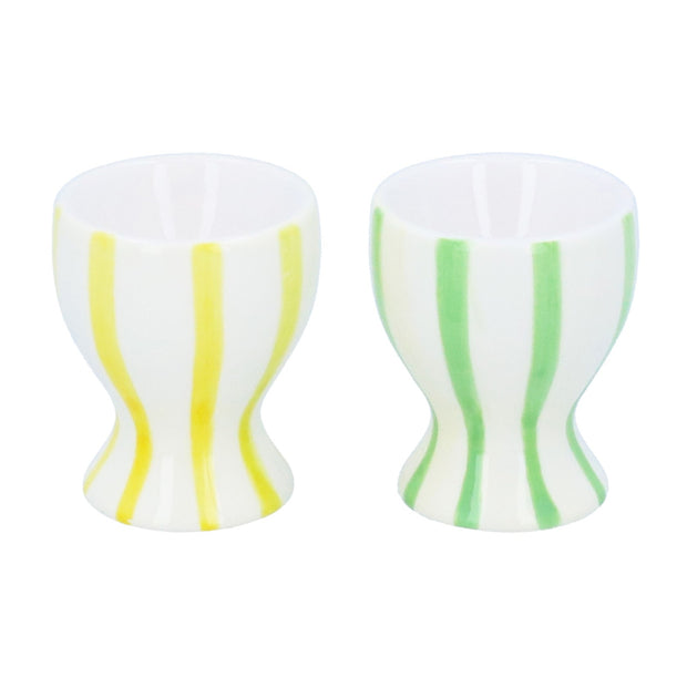 Striped Ceramic Egg Cups