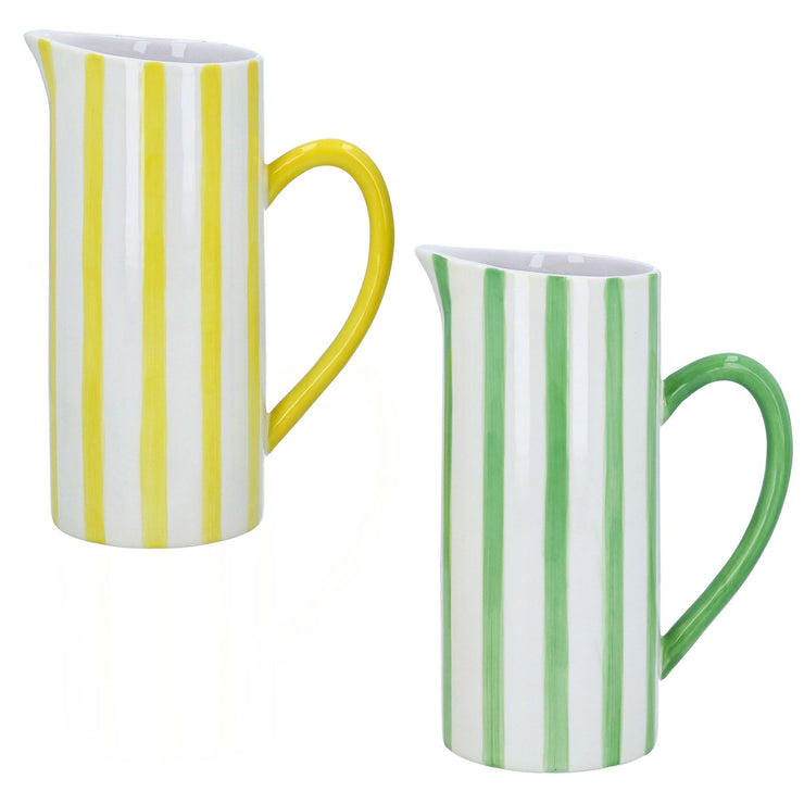 Stoneware Striped Jugs - 23cm