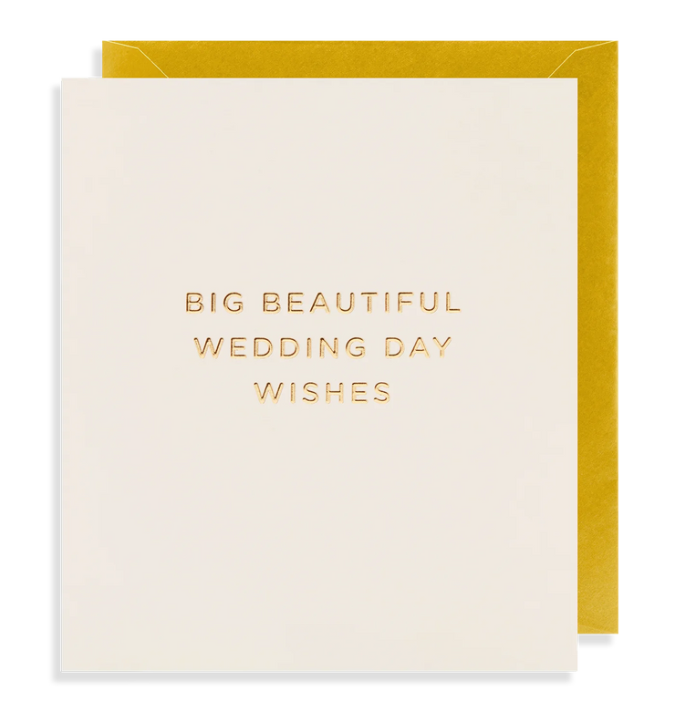 Big Beautiful Wedding Day Wishes Large Greeting Card