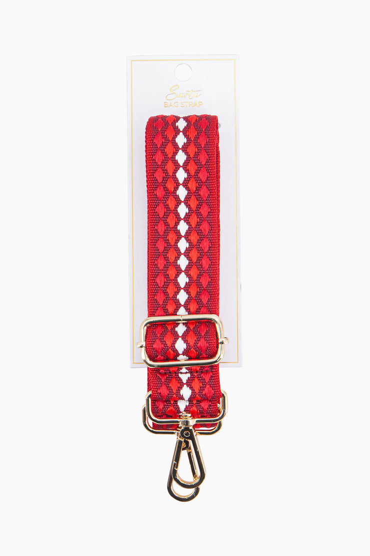 Hayden Woven Bag Strap - Green or Red