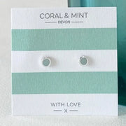 Coral & Mint Neon Pastel Blue Studs