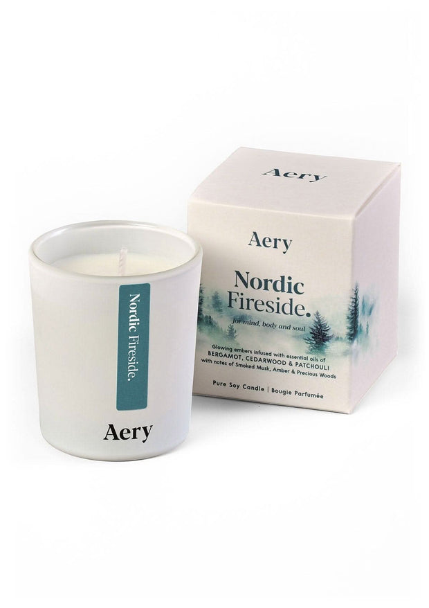 Aery Mini Votive Candle - Nordic Fireside