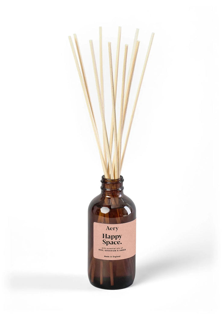 Aery Happy Space Mini Reed Diffuser - Rose, Geranium & Amber