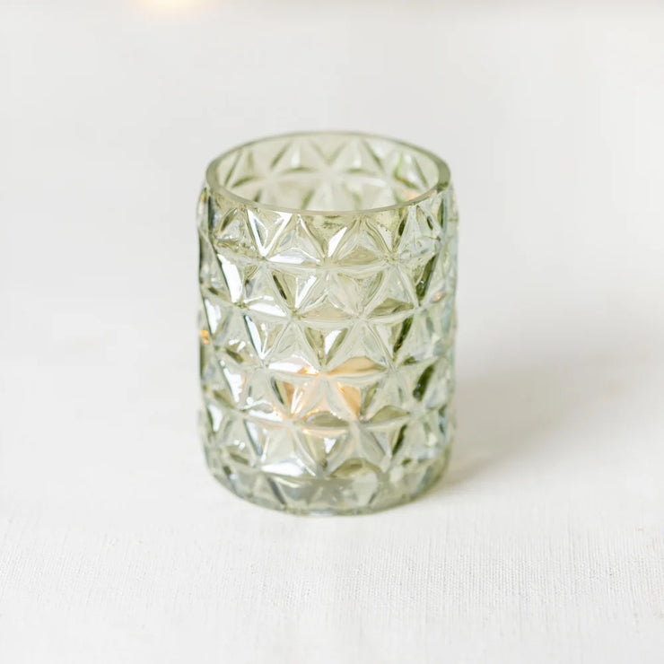 Votive Tea Light Holder - Green Lustre