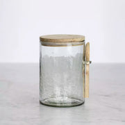 Hammered Glass Jars with Spoons