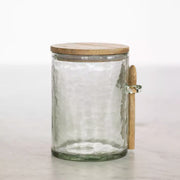 Hammered Glass Jars with Spoons