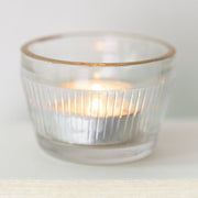 Tealight Holder with Gold Rim