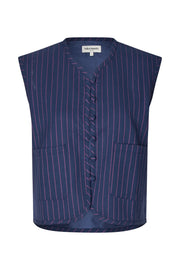 Lollys Laundrey Abbey Pinstripe Navy Waistcoat