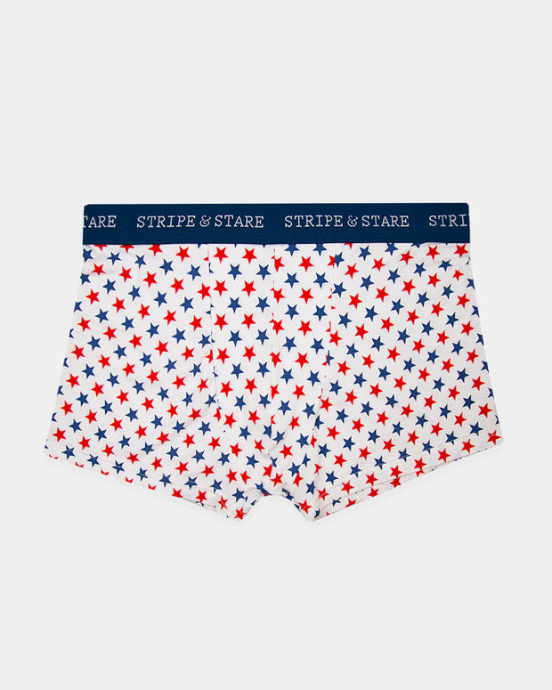 Stripe & Stare Unisex Boxer Shorts - American Flag Stars