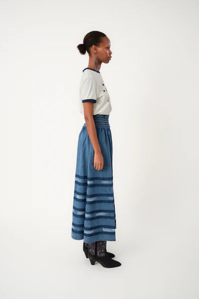 Lollys Laundry Denim Blue Amond Skirt