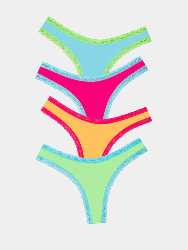 Stripe & Stare Thong Box of 4 - Art Brights