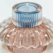 Glass Candleholder Duo - Pink & Blue