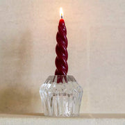 Glass Candleholder Duo - Clear