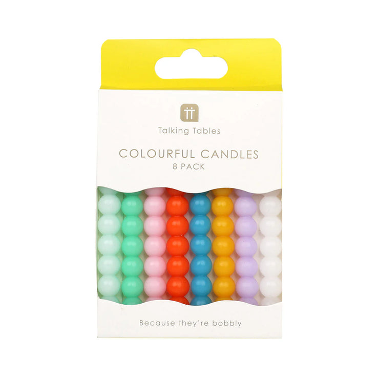 Colourful Bobble Cake Candles