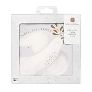 Christmas Paper Napkins 20 Pack - Dove Mistletoe