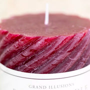Rustic Twisted Pillar Candles - Plum