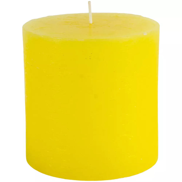 Rustic Pillar Candles - Lemon