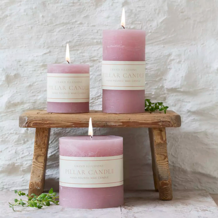 Rustic Pillar Candles  - Medium 70 x 130mm