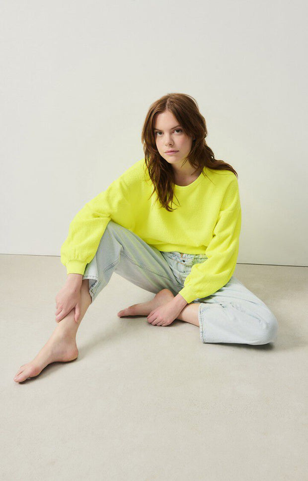 American Vintage Bobypark Sweatshirt - Neon Yellow