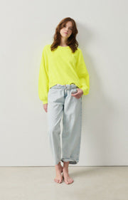 American Vintage Bobypark Sweatshirt - Neon Yellow