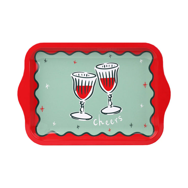 Bon Noel Tin Tray - Cheers